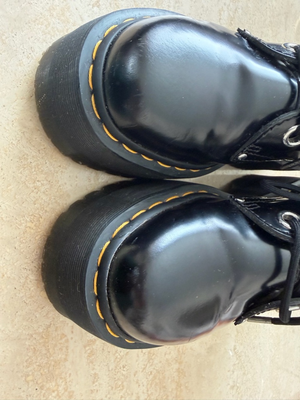 Dr. Martens Black Jadon Platform Lace-Up Boots Size 6 - Picture 6 of 17